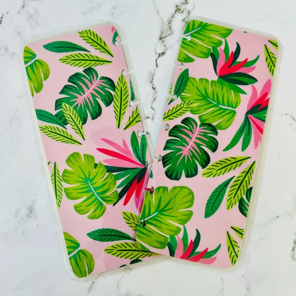 Skinny mini planner tropical weekly layout plants lover stickers
